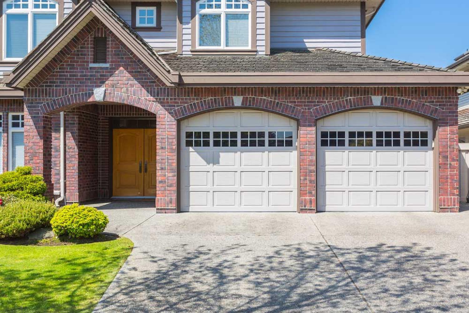 Repaired insulated garage doors