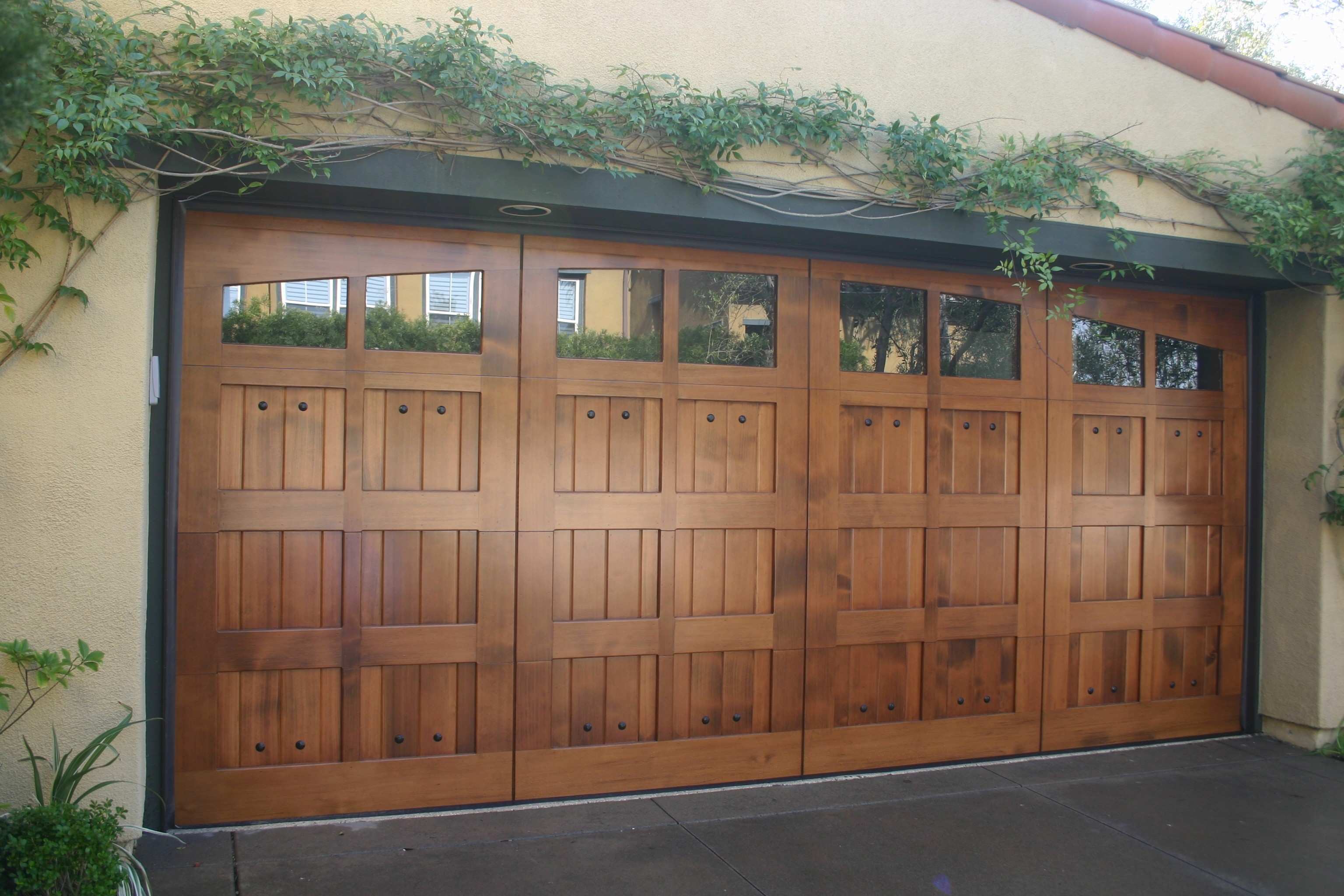 Wooden Garage Doors in private house